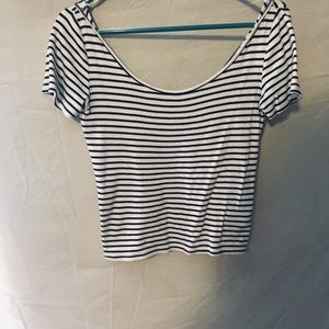 striped crop top